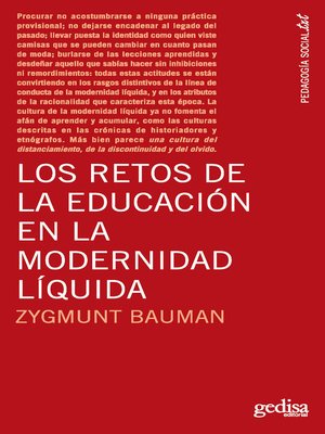cover image of Los retos de la educación en la modernidad líquida